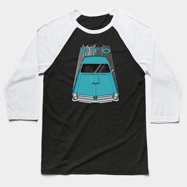 Pontiac GTO 1965 - Turquoise Baseball T-Shirt by V8social